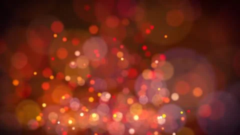 Defocused bokeh background of red and golden glittering sparkles and lights. 스톡 일러스트