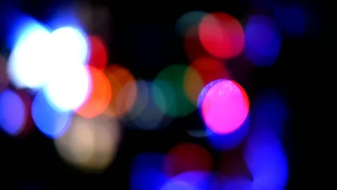 Defocused Bokeh Disco Celebration Lights. Video stock 144662946