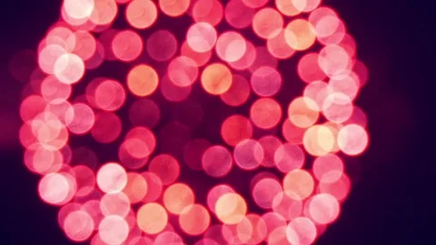 Defocused bokeh firework against night sky Stock Footage 74816960