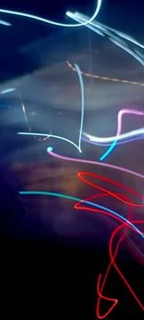 Defocused Bokeh Lights Abstract texture. Night Bokeh Light In Big City Stock Photos