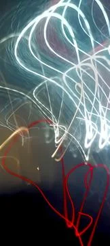 Defocused Bokeh Lights Abstract texture. Night Bokeh Light In Big City Stock Photos