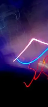 Defocused Bokeh Lights Abstract texture. Night Bokeh Light In Big City Stock Photos