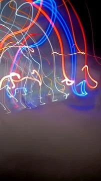 Defocused Bokeh Lights Abstract texture. Night Bokeh Light In Big City Foto stock