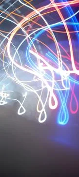 Defocused Bokeh Lights Abstract texture. Night Bokeh Light In Big City Stock Photos
