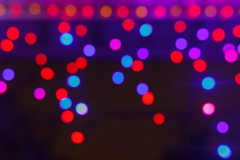 Defocused bokeh lights. Background blur. christmas background. Stock Photos