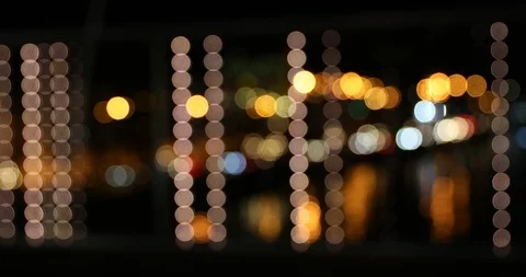 DEFOCUSED BOKEH lines Stock Footage 105348838