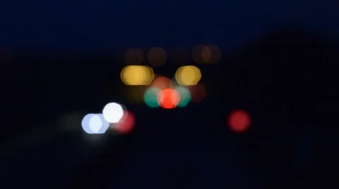 Defocused car lights Stock Footage 44642261