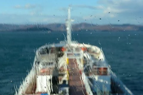 Defocused cargo ship Stock Photos