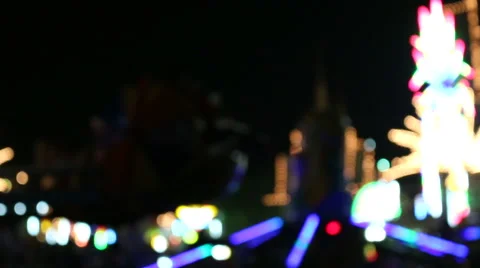 Defocused carnival lights Stock Footage