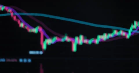 Defocused chart shows rising and falling of currency rate Vídeos de archivo 157093042