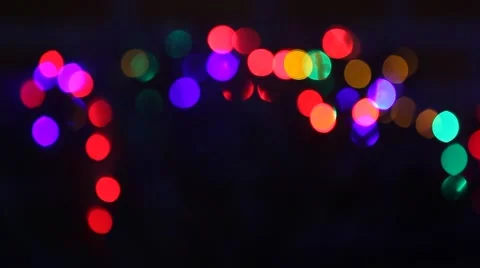 Defocused christmas lights background Stock Footage 58302236