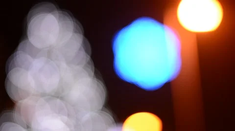 Defocused christmas lights Stock Footage 58280991