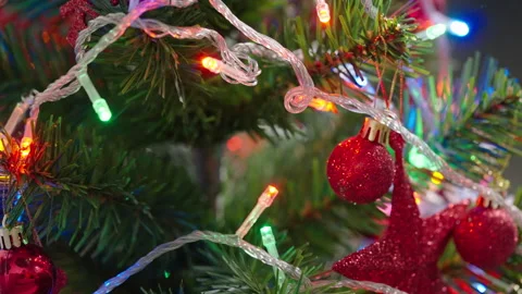 Defocused christmas lights Video stock 162650571