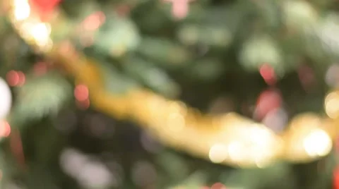 Defocused  Christmas tree background - paning Stock Footage 44636750