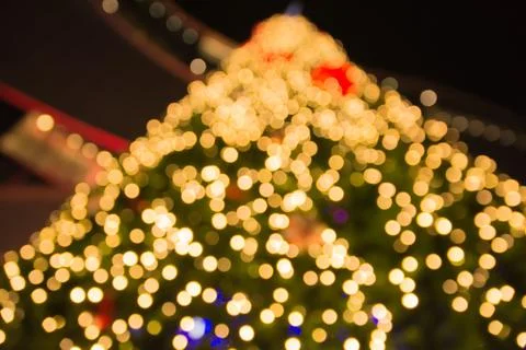 Defocused  in christmas tree Stock Photos