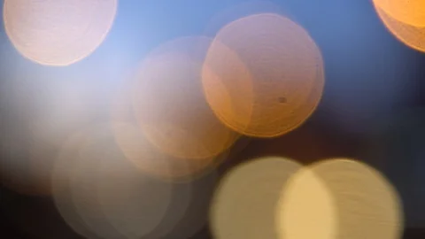 Defocused circles light effects, abstract blurred motion boche background Stock Footage 93400473