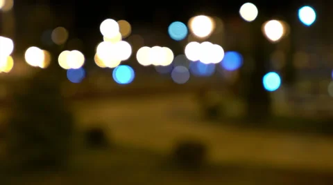 Defocused City Lights Stock Footage 62547934