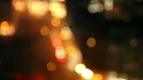 Defocused city lights at night Stock Footage 10259216
