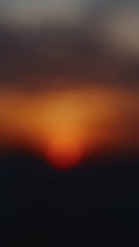 Defocused City Sunset Coming Into Focus Stock Footage 320137549