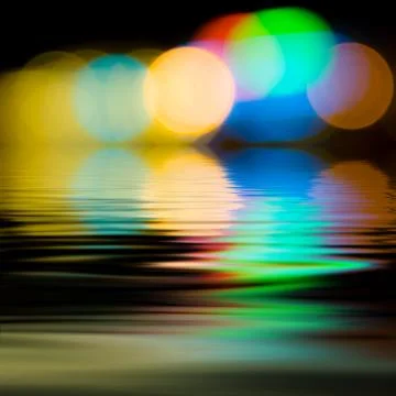 Defocused colored lights Stock Photos