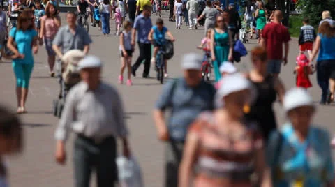 Defocused crowd Stock Footage