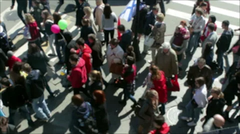 Defocused Crowd view from the top Stock Footage 50951787