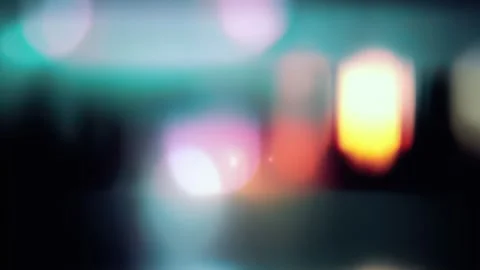 Defocused Cyan Orange Bokeh Light Background Stock-Footage 328293314