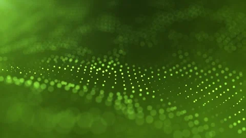 Defocused Dots Technology Green Loop Background Stock Footage 274421051