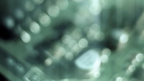 Defocused electronic computer chips Stock Footage 81849839