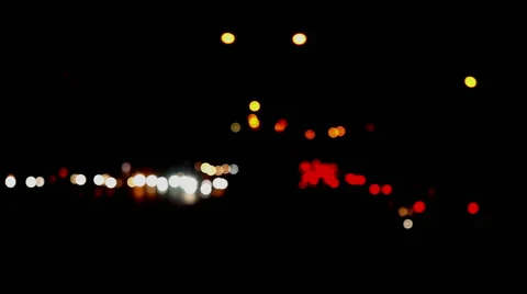 Defocused Fast Night Traffic Lights Stock Footage 56940886