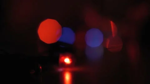 Defocused festive video. Holidays composition. Clear crystal ball. Stock Footage 144932279