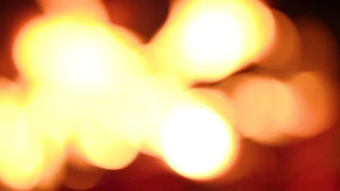 Defocused fire burns in the fireplace Stock Footage 289502340
