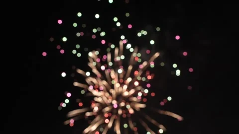 Defocused Fireworks Bokeh Lights Abstract Background Stock Footage 331769332