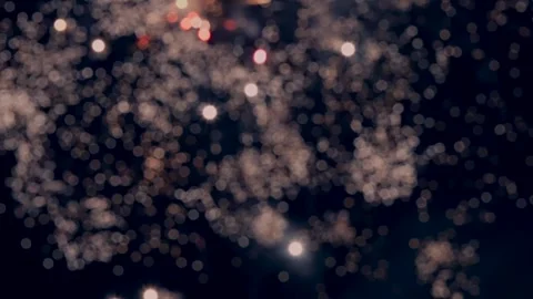Defocused Fireworks Bokeh Lights Abstract Background Stock Footage 331769367