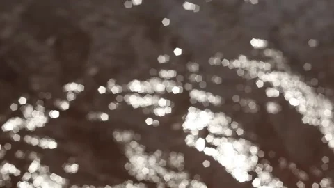 Defocused glare on the surface of the water. Stock Footage 196192212