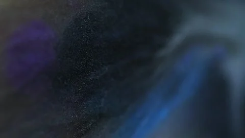 Defocused glitter magic emulsion liquid blue black Vidéo 303850832