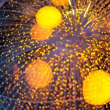 Defocused gold lights background Stock Photos