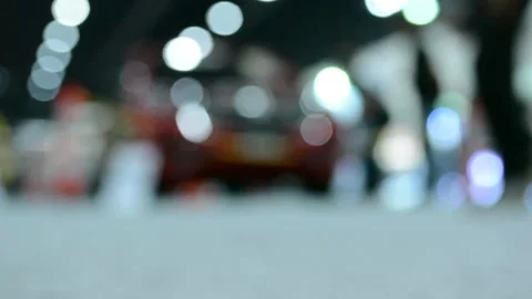 Defocused of ground level video clip of anonymous people walking. Stock Footage 150192059