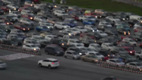 Defocused high angle view of the traffic jam in Kuala Lumpur Malaysia. Видео 224023437