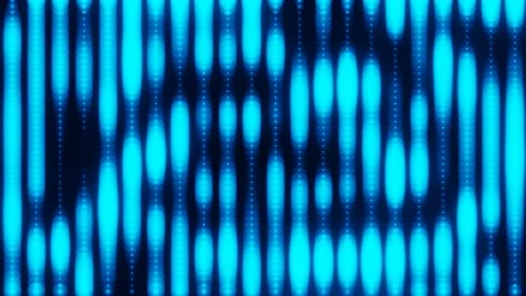 Defocused light reflections of moving blue glitter lights, loopable bokeh Stock Footage 226908739