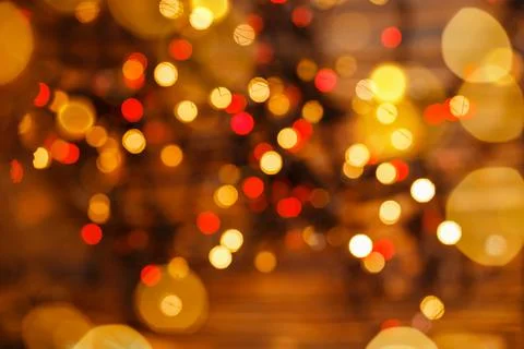 Defocused lights background. Twinkle lights bokeh. Holidays Foto stock