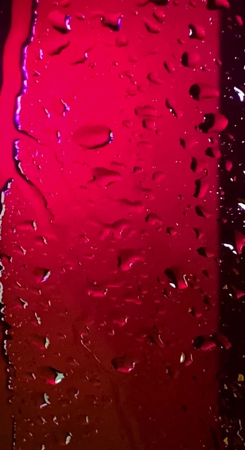Defocused lights behind raindrops Video stock 262272885