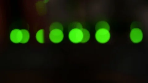 Defocused Lights Of Modern Working Data Servers And Flashing LED Lights Video stock 103296698