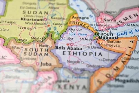 Defocused Map Background Highlighting Guba Geography and Travel Concept Stock Photos