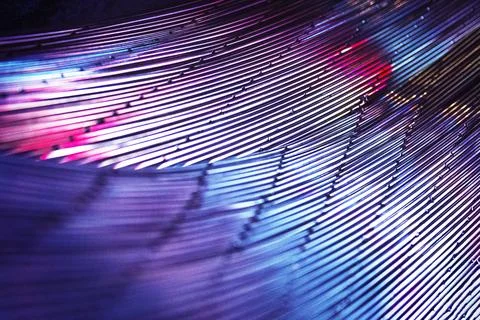 Defocused metallic strings patterned background Stock Illustration