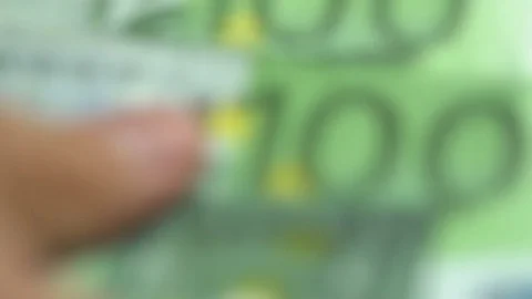 Defocused money counting Stock Footage 82377417