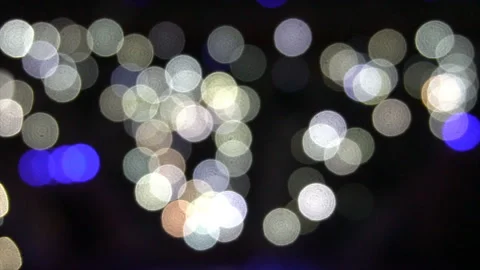 Defocused motion lights at evening Stock Footage 94049256