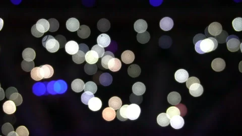 Defocused motion lights at evening Stock Footage 94049318