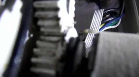 Defocused motor gearing Video stock 49244058