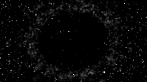 Defocused movement of falling sequins on a 4K black background Stock Footage 123016647